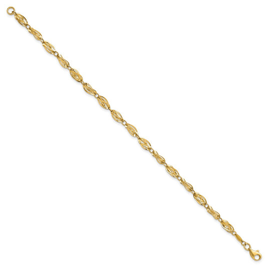 10k 5mm Polished Fancy 7.75 inch Bracelet
