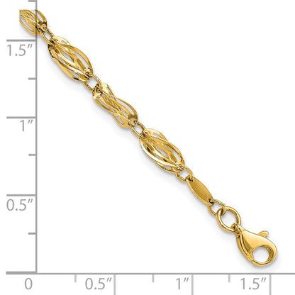 10k 5mm Polished Fancy 7.75 inch Bracelet