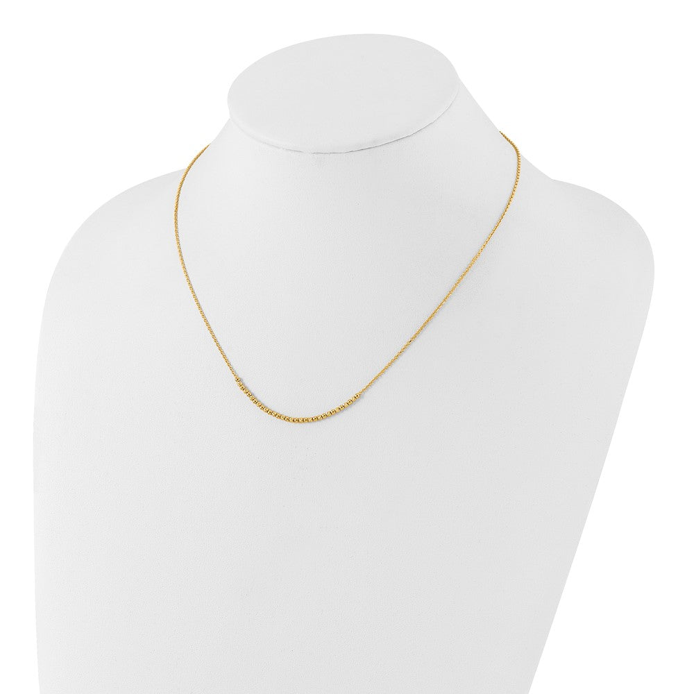 10K Diamond-cut Beaded 18 inch Necklace