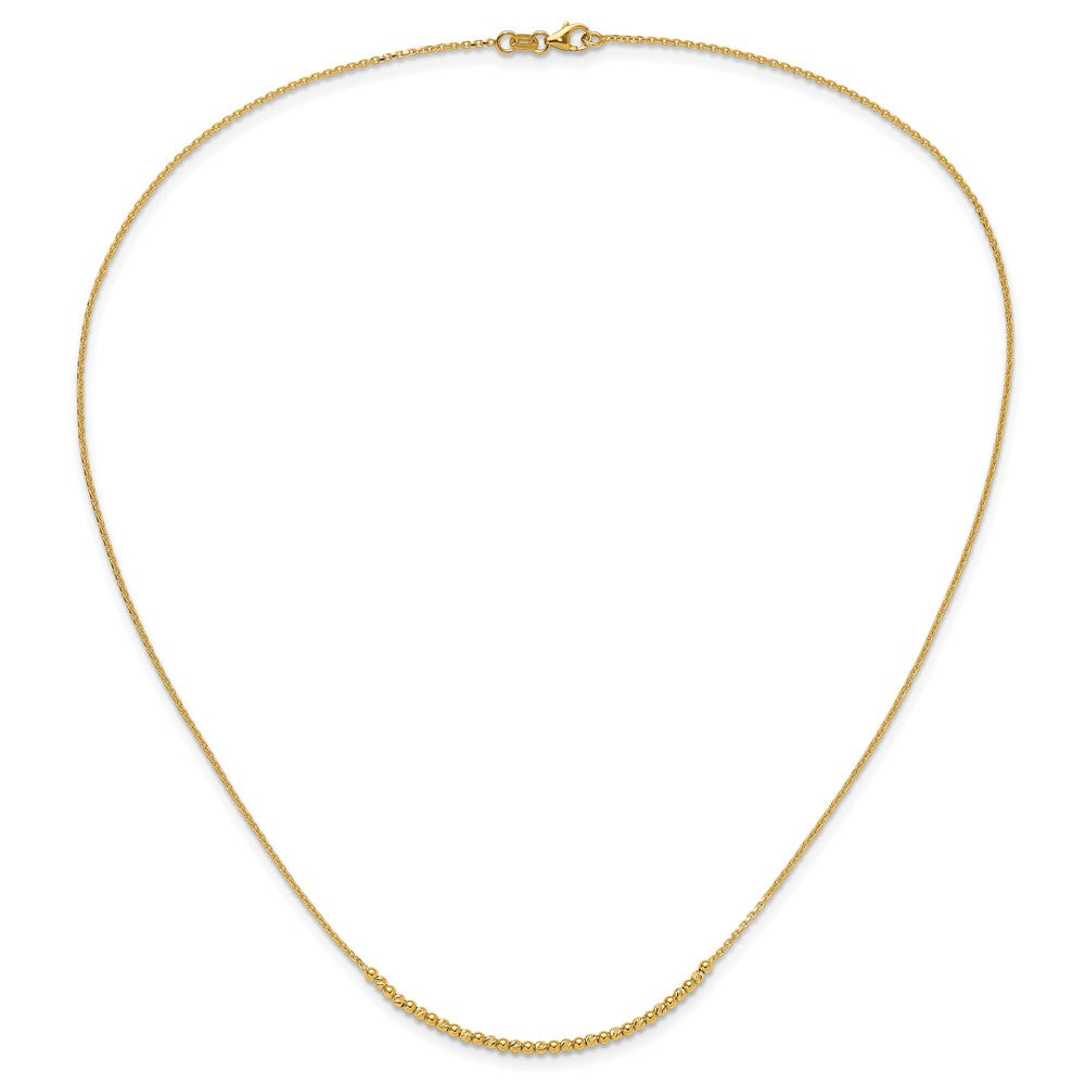 10K Diamond-cut Beaded 18 inch Necklace