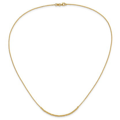 10K Diamond-cut Beaded 18 inch Necklace