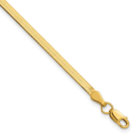 10k 2.5mm Silky Herringbone Chain