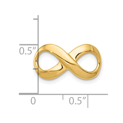 10K Fits up to 2mm Regular/3mm Fancy or Reversible Polished Infinity Omega Slide