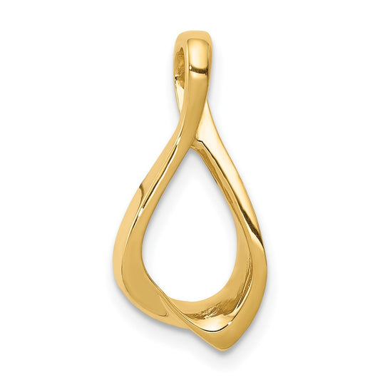 10K Fancy Teardrop Chain Slide