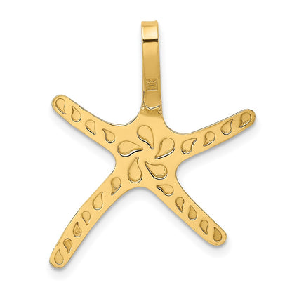 10k Polished Large Starfish Chain Slide