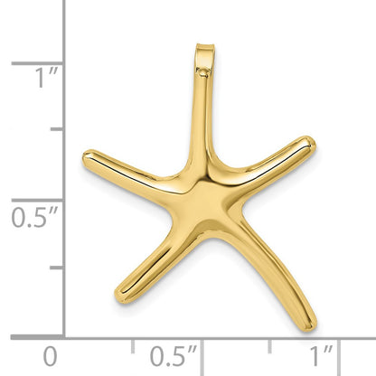 10k Polished Large Starfish Chain Slide