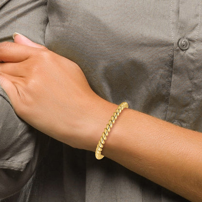 10k 6mm Polished San Marco Link 7 inch Bracelet