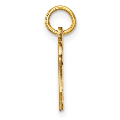 10ky Casted Small Diamond-cut Number 2 Charm