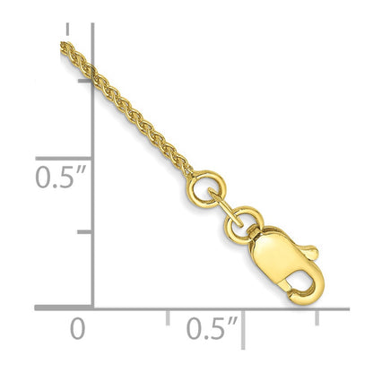 10k 1.05mm Spiga Chain Anklet