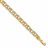10k Lite 5.5mm Hollow Diamond-cut Double Link 7 inch Charm Bracelet