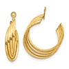 10k Polished J-Hoop Earring Jackets