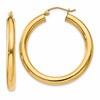 10K Polished 4mm Tube Hoop Earrings