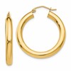 10k Polished 4mm Lightweight Tube Hoop Earrings