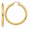 10K Polished 4mm Tube Hoop Earrings