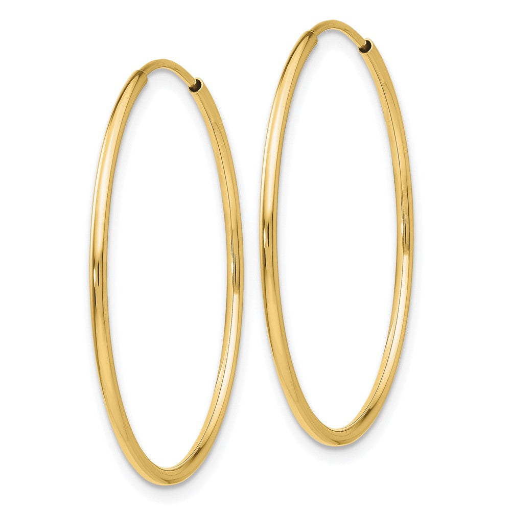 10k Polished Endless Tube Hoop Earrings