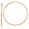 10k Rose Gold Polished Endless Tube Hoop Earrings