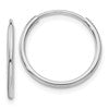 10K White Gold Endless Hoop Earrings