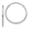 10K White Gold Endless Hoop Earrings