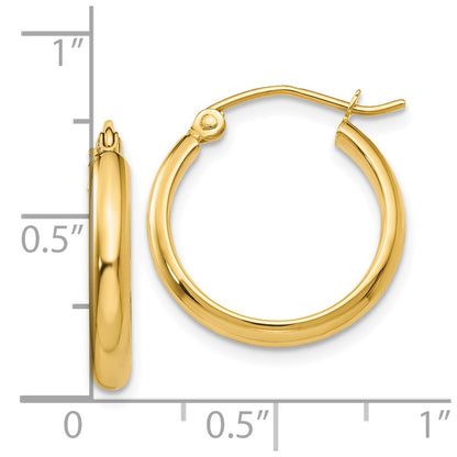 10k Polished Hoop Earring