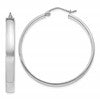 10k White Gold Polished Hoop Earring