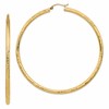 10k Lightweight 3mm Diamond-cut Hoop Earrings
