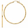 10K 1.5x50mm Diamond Cut Hoop Earrings