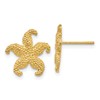 10K Textured Starfish Post Earrings