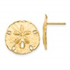 10k Large Sand Dollar Post Earrings