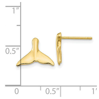 10k Whale Tail Post Earrings