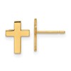 10k Polished Cross Post Earrings
