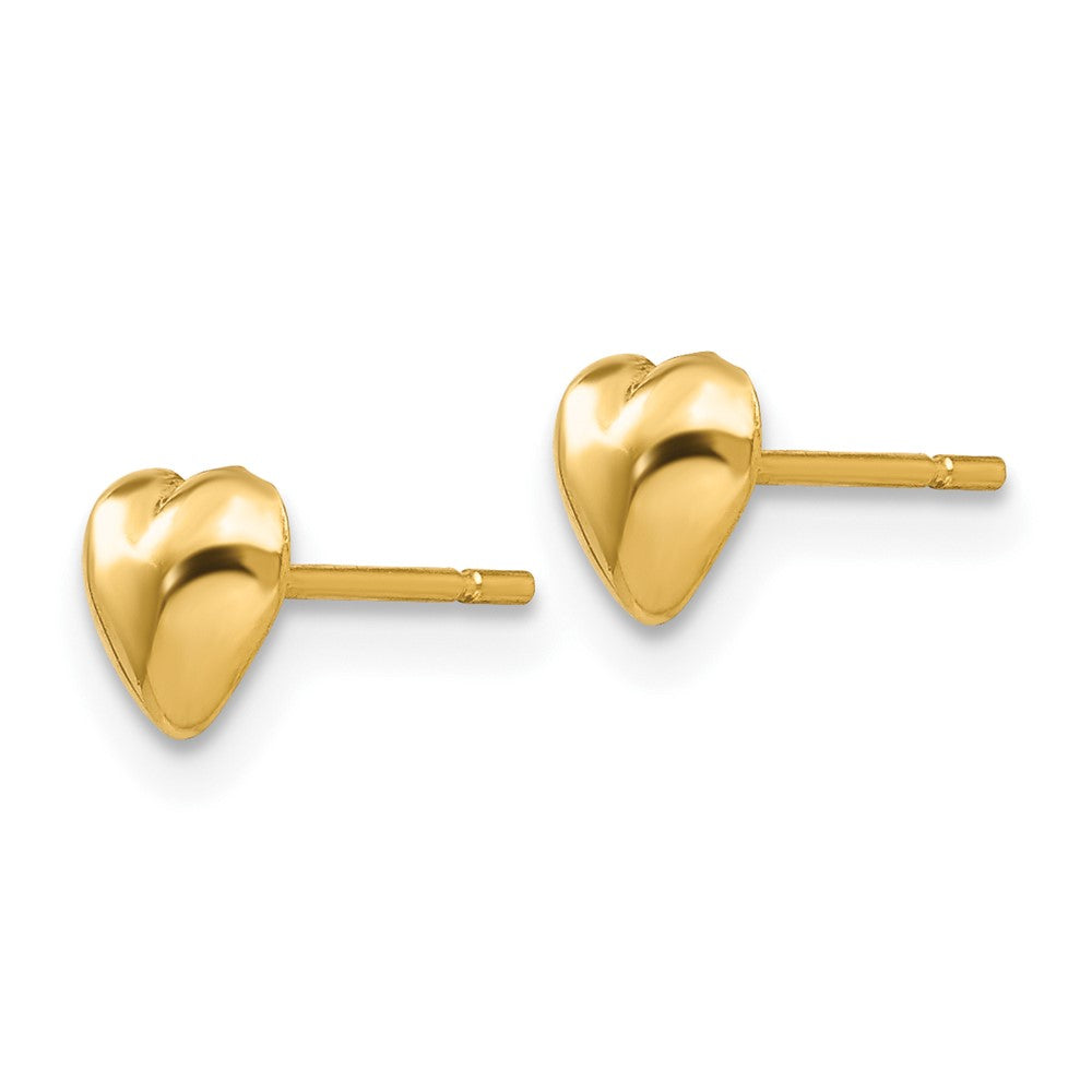 10K Polished 5mm Heart Post Earrings