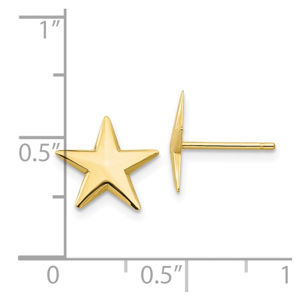 10k Polished Nautical Star Post Earrings