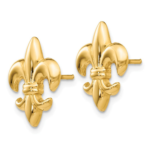 10k Fleur-De-Lis Post Earrings