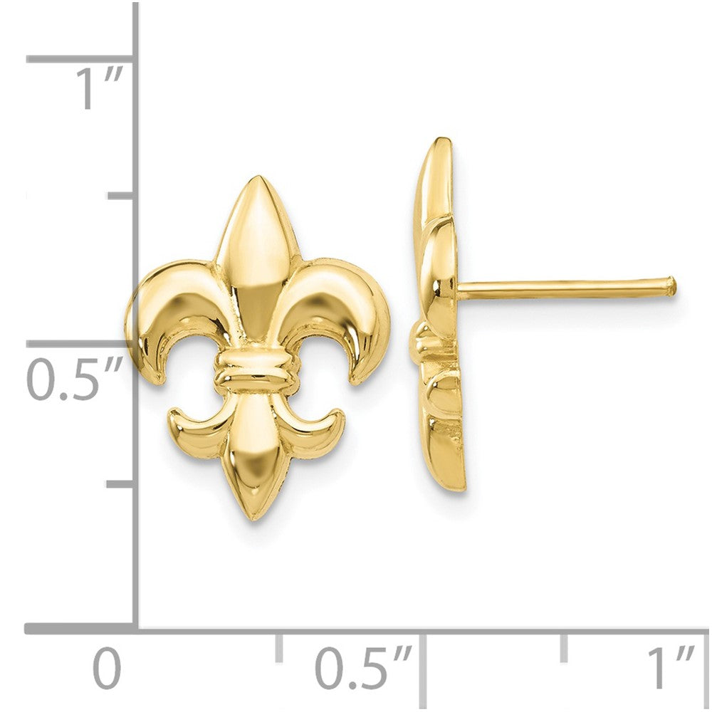 10k Fleur-De-Lis Post Earrings