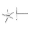 10K White Gold Polished Mini Starfish Post Earrings