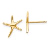 10k Polished Mini Starfish Post Earrings