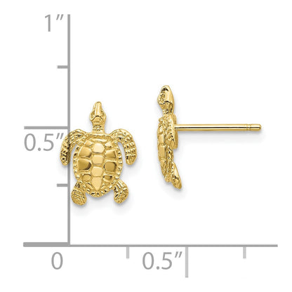 10k Turtle Post Earrings