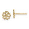 10k Five Hearts Flower Circle Post Earrings