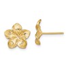 10K Plumeria Flower Post Earrings
