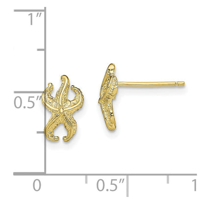 10k Starfish Post Earrings