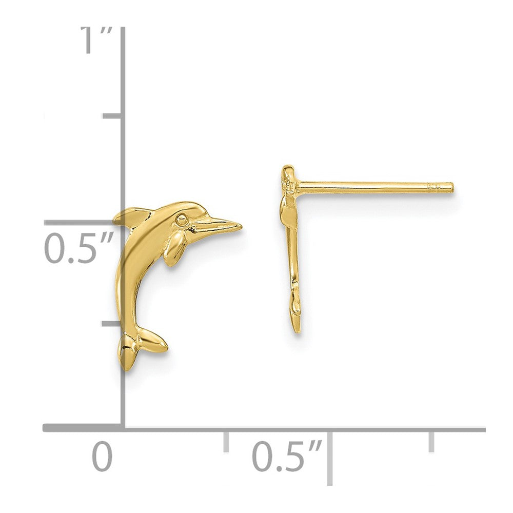 10k Dolphin Post Earrings