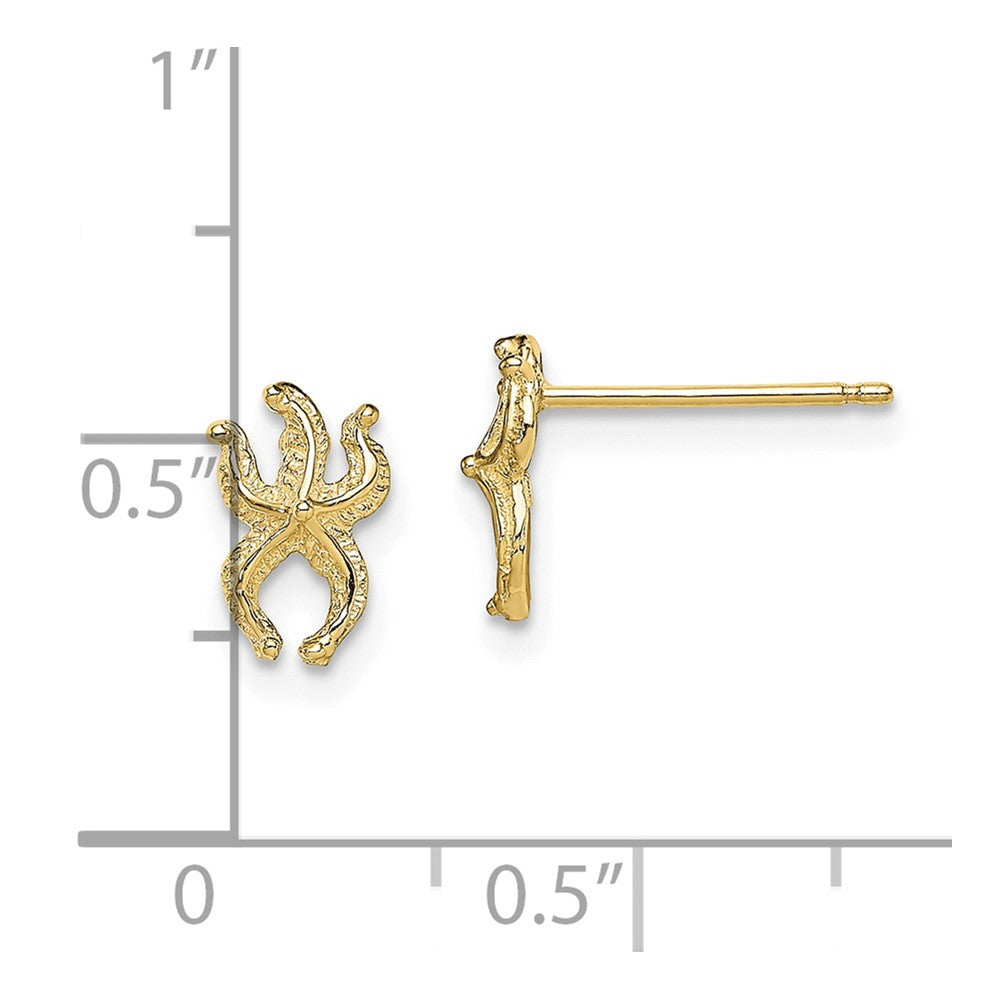 10K Mini Starfish Post Earrings