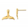10K 2-D Large Whale Tail Post Earrings