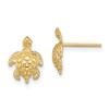 10K 2-D Textured Sea Turtle Post Earrings