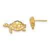 10K Polished Turtle Profile Post Earrings
