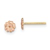 10k Rose Gold Tiny Flower Post Earrings