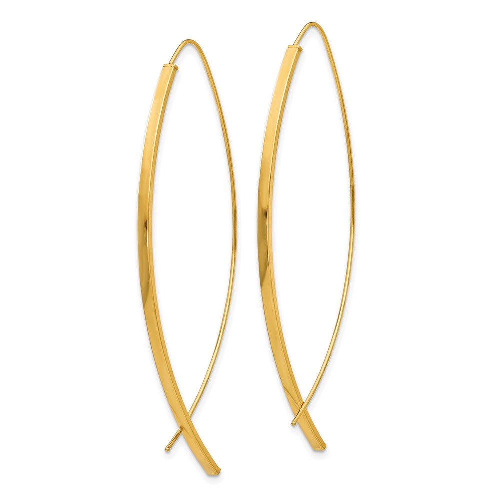 10k 1.75mm Square Tube Wire Threader Earrings