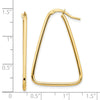 10k 1.5mm Polished Triangle Dangle Hoop Earrings