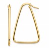 10k 1.5mm Polished Triangle Dangle Hoop Earrings