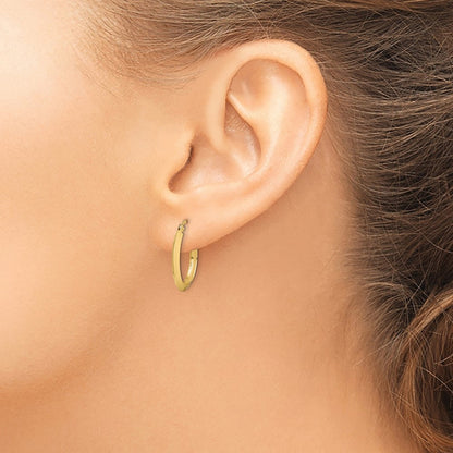10k Polished Hoop Earrings